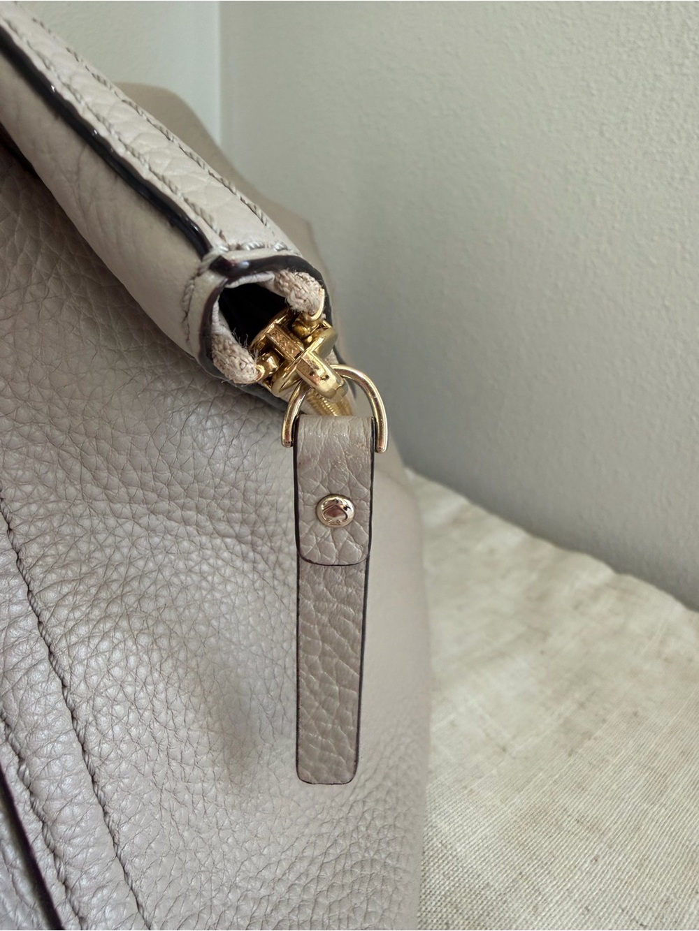kate spade NY Cobble Hill Minka Taupe Pebbled Leather Shoulder Bag - Picture 5 of 13